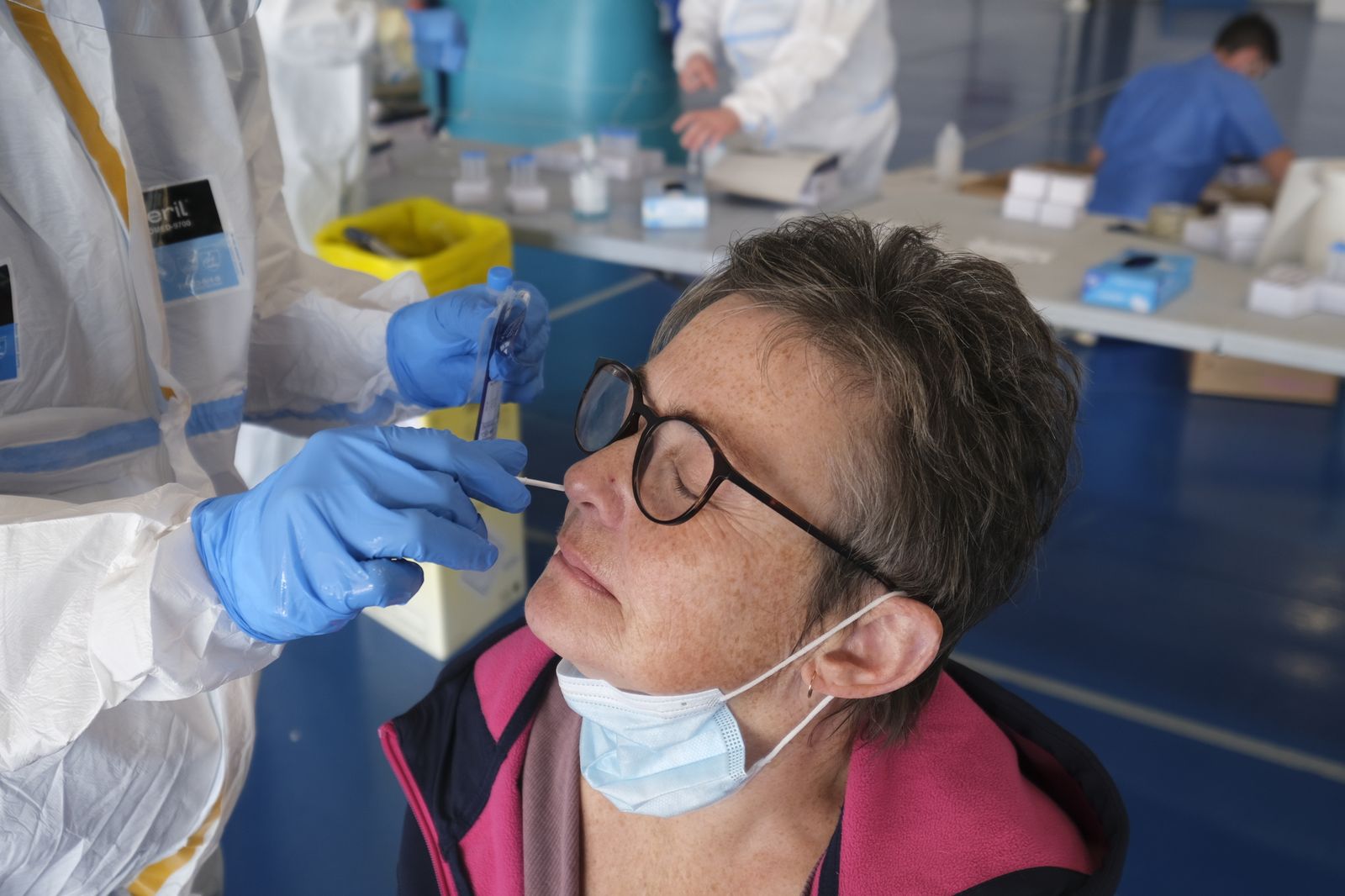 Fotogalería cribado test antígenos COVID-19 en Berja. Almería