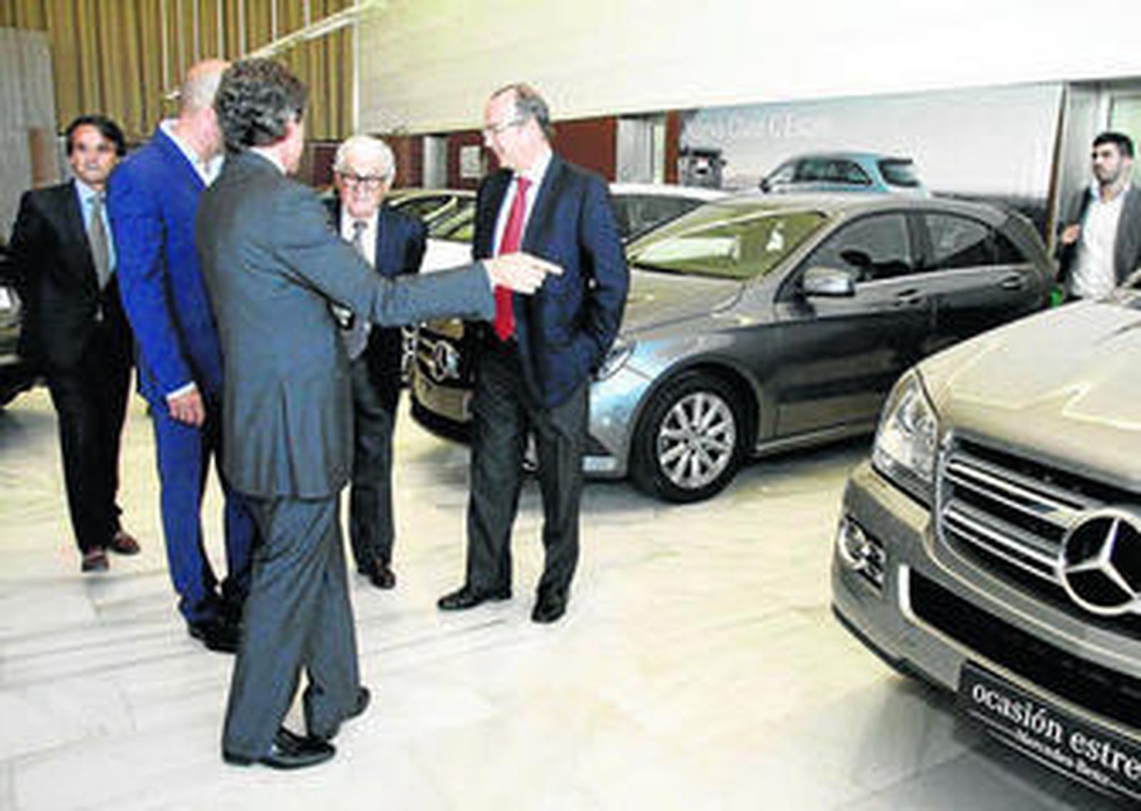 Empresarios del sector, junto al alcalde de Almería, Luis Rogelio Rodríguez Comendador.