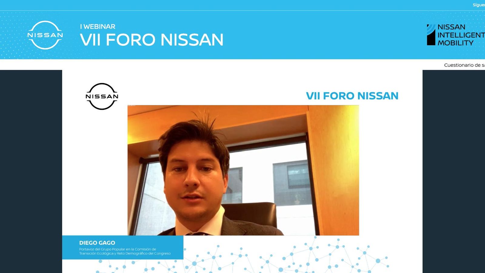 Representado al PP, Diego Gago expresó la necesidad de un cambio fiscal que reduzca el IVA de los coches eléctricos.