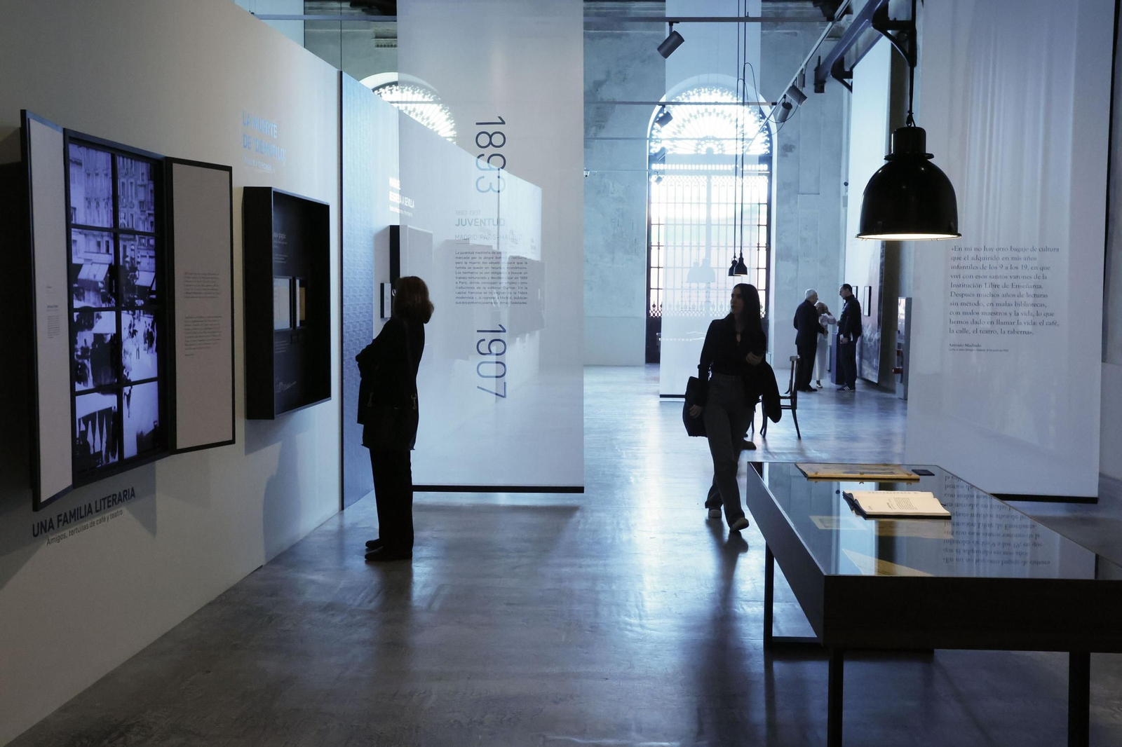 Las imágenes de la visita del Rey a la exposición de los Hermanos Machado en Sevilla