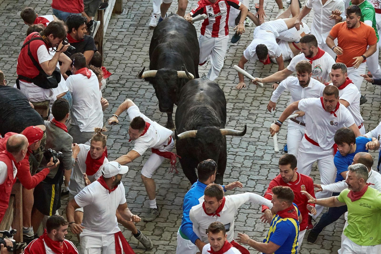 El quinto encierro de San Fermin 2019 en imágenes