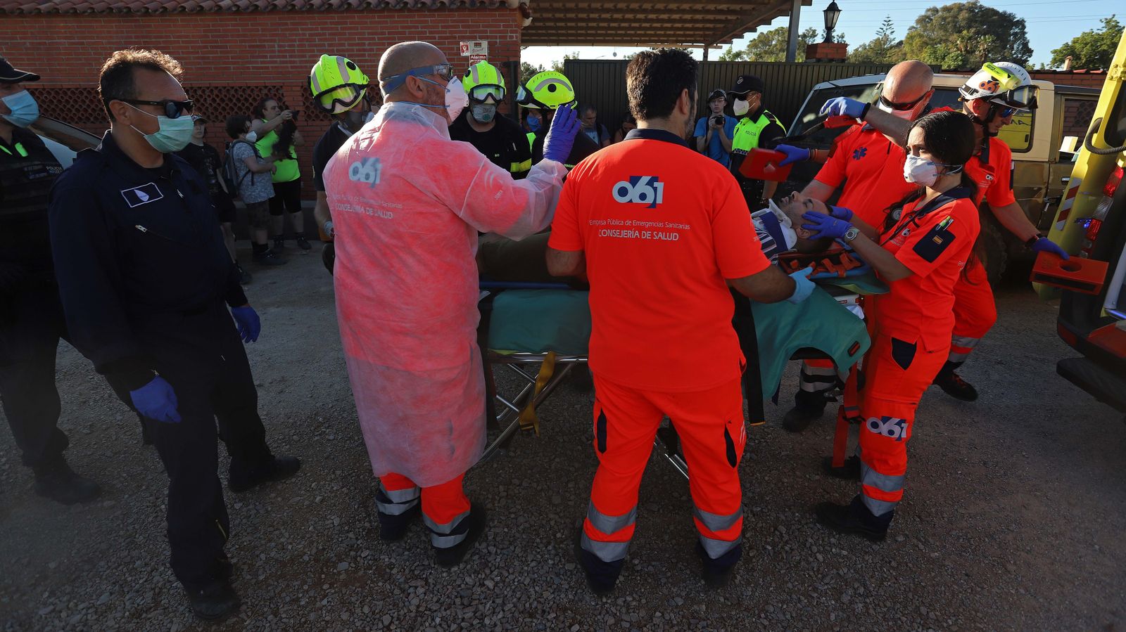 Rescate de un herido en las Pozas del Cobre