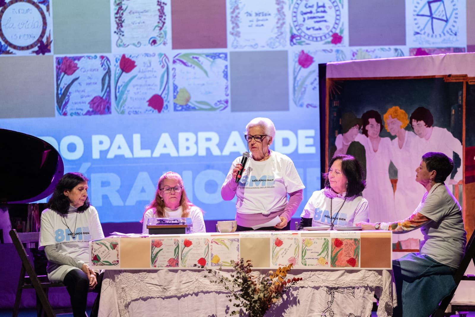 Propuesta 'El legado, palabras de vida' en el Teatro de las Cortes, que ha protagonizado la primera parte del acto institucional del 8M en San Fernando