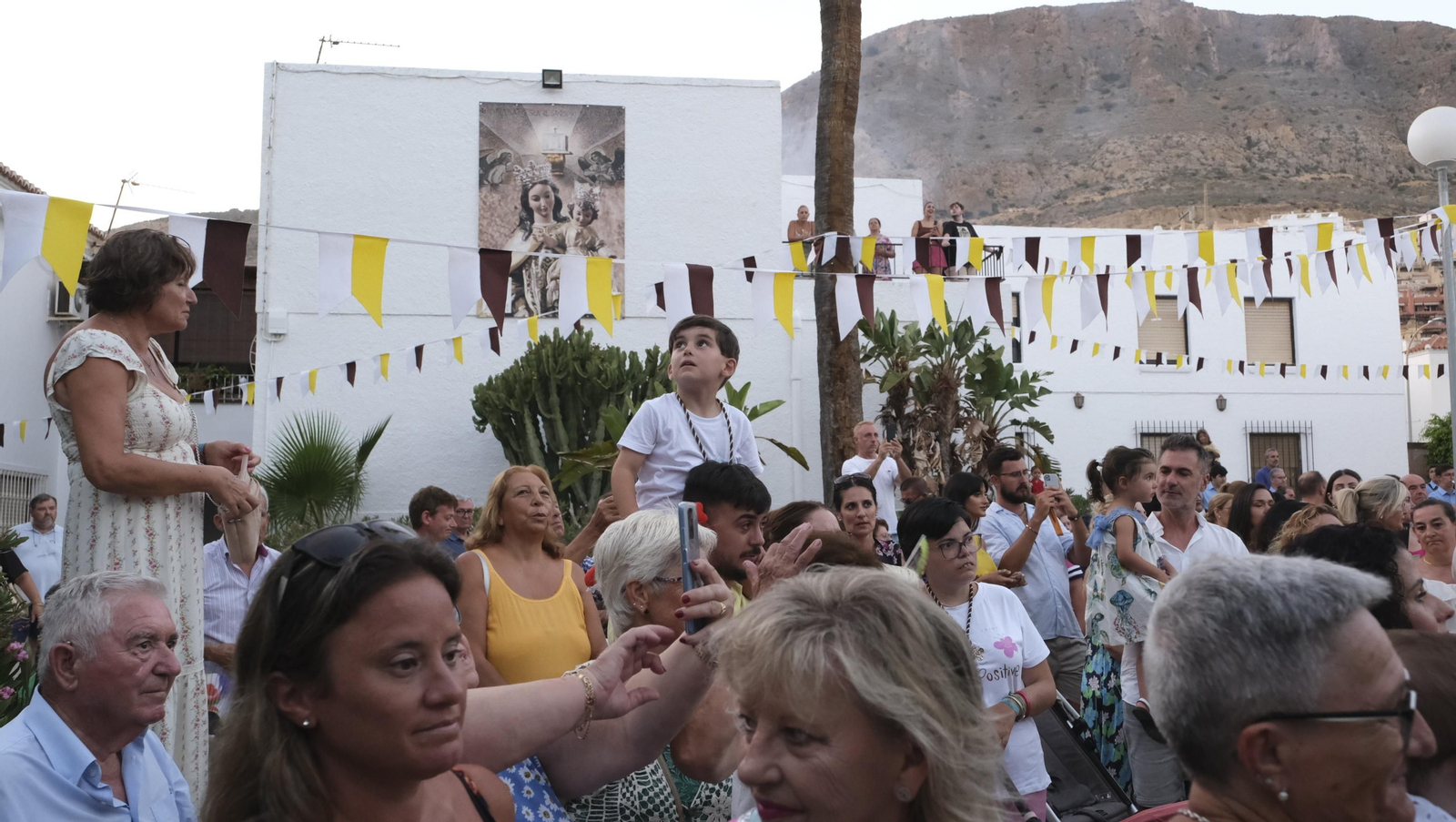 Procesión terrestre de la Virgen del Carmen en Aguadulce
