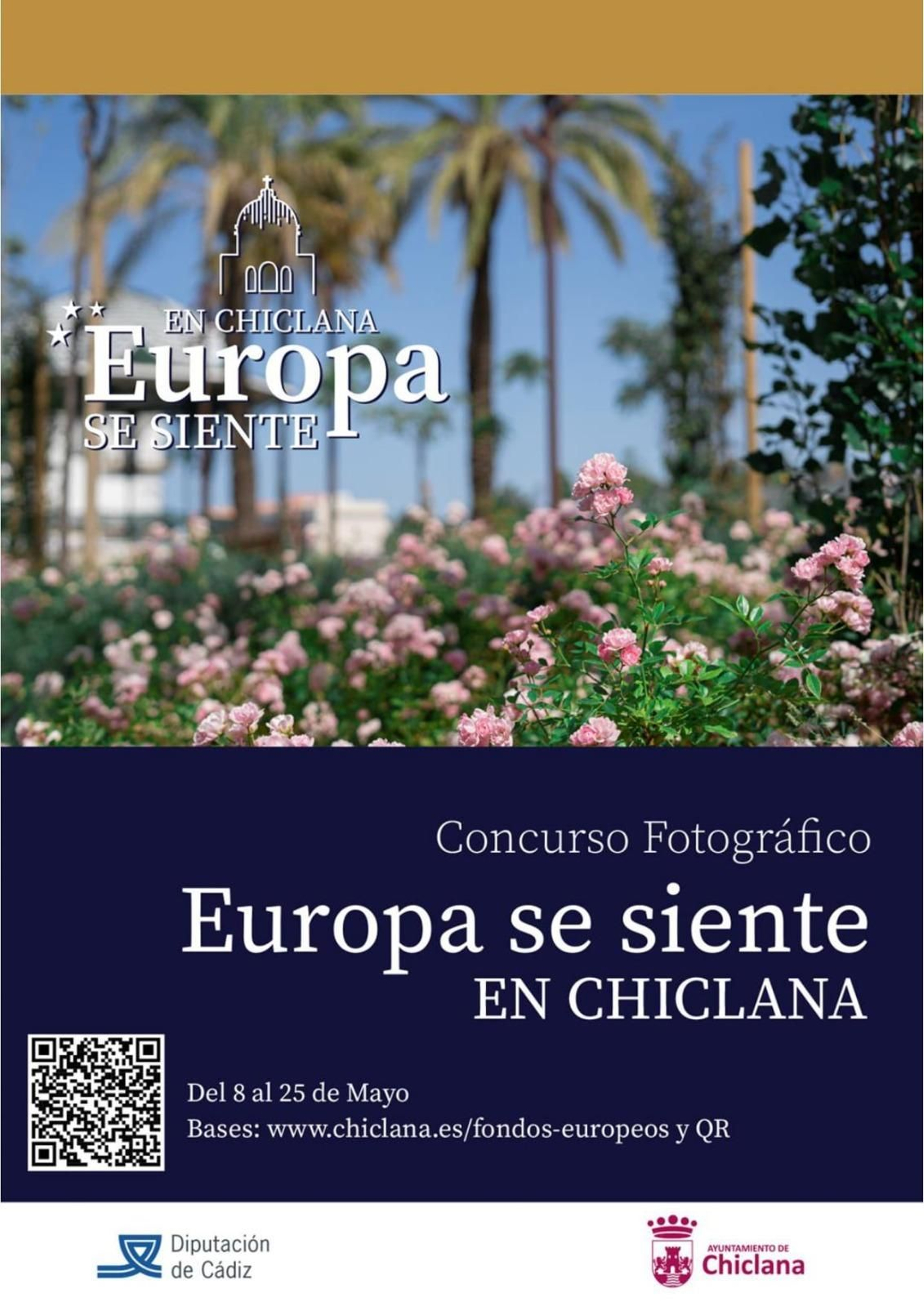 Cartel del concurso de fotografía ‘Europa se siente en Chiclana’.