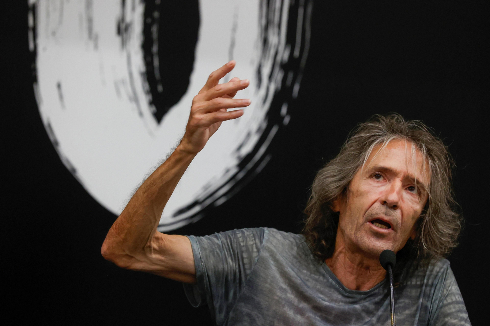 Robe Iniesta, este miércoles en Madrid durante la presentación de la gira.