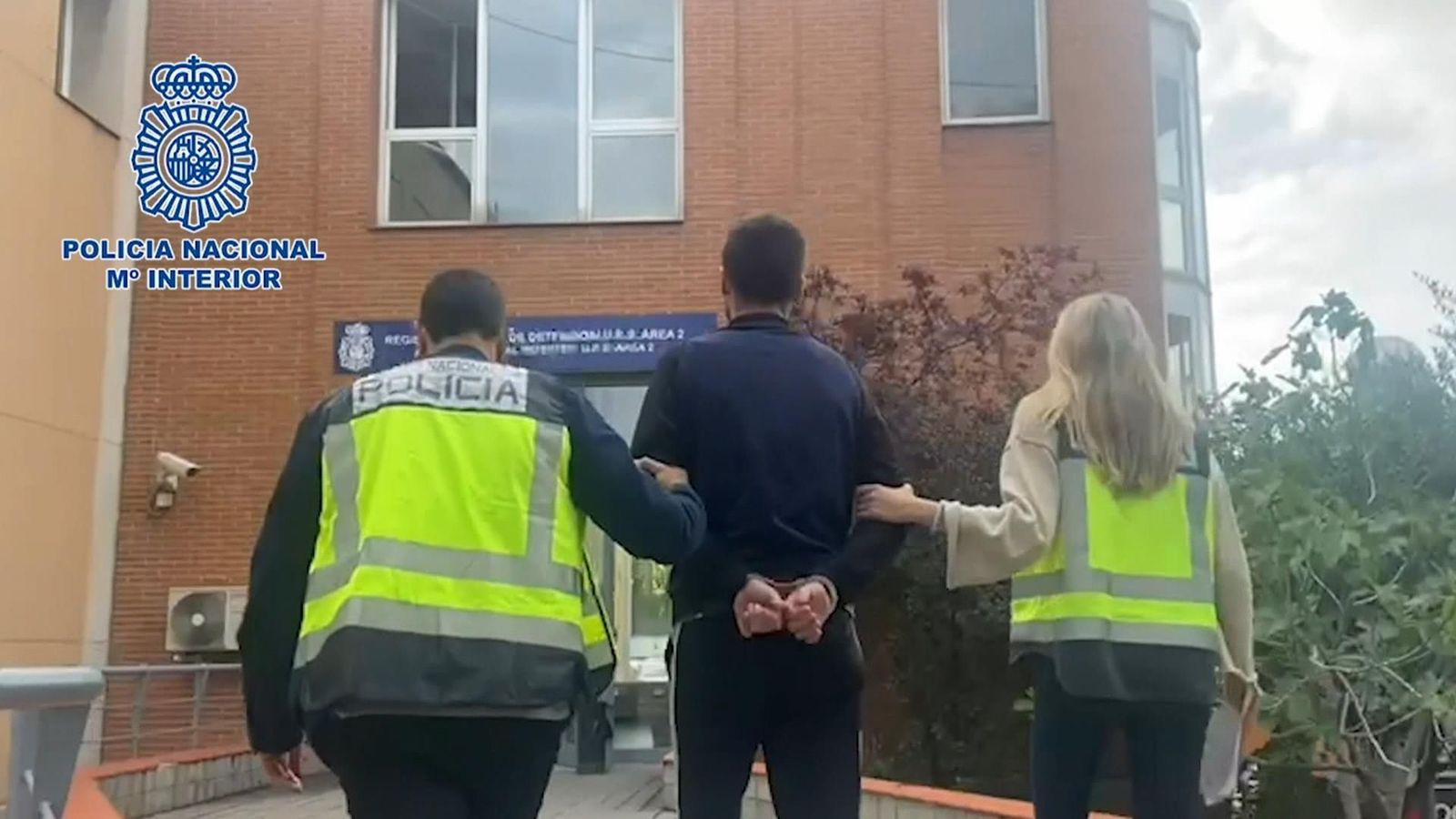 Uno de los cuatro detenidos, el pasado 22 de mayo, por colgar de un puente el muñeco de Vinícius.