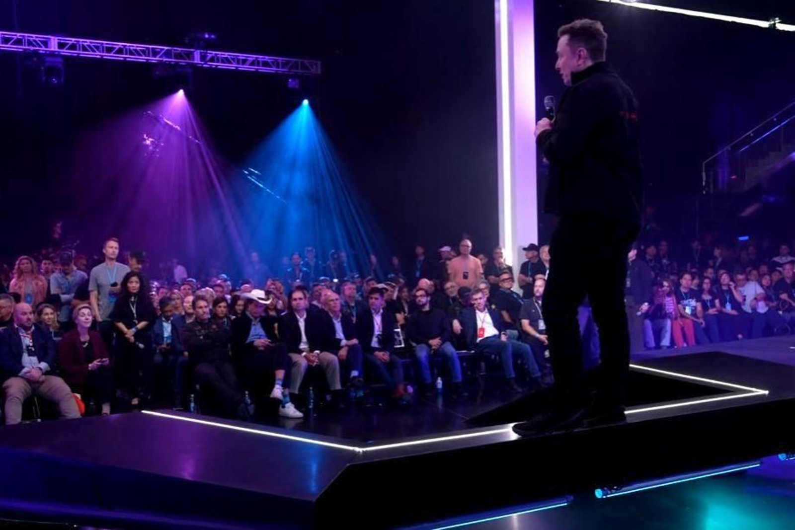 Elon Musk, en la junta de accionistas de Tesla.