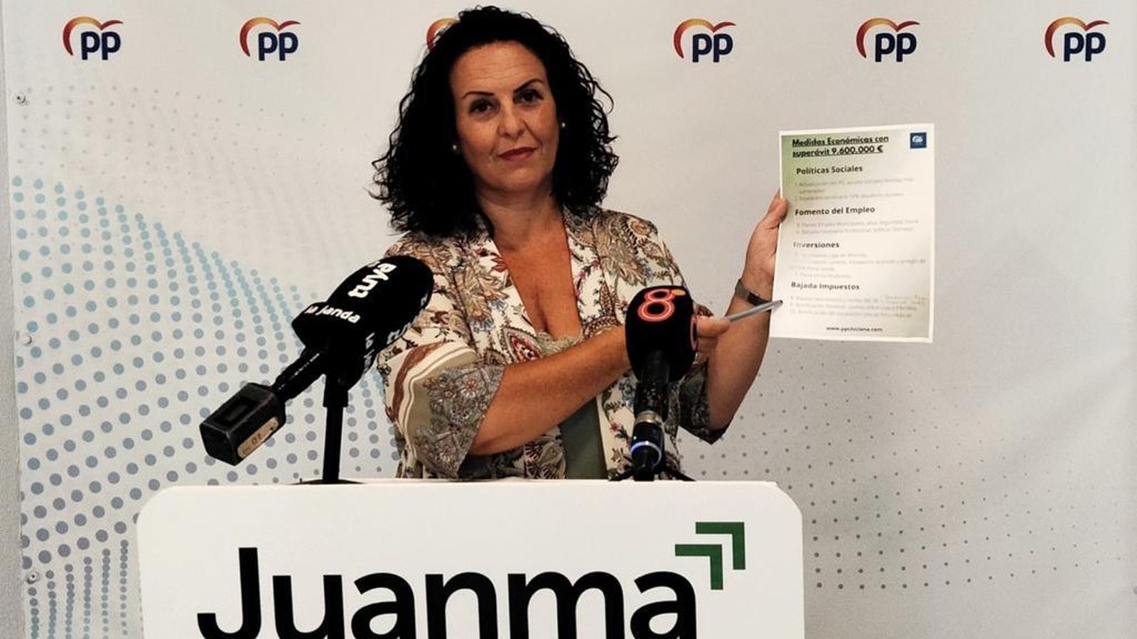 Ascensión Hita, portavoz del PP, en rueda de prensa.