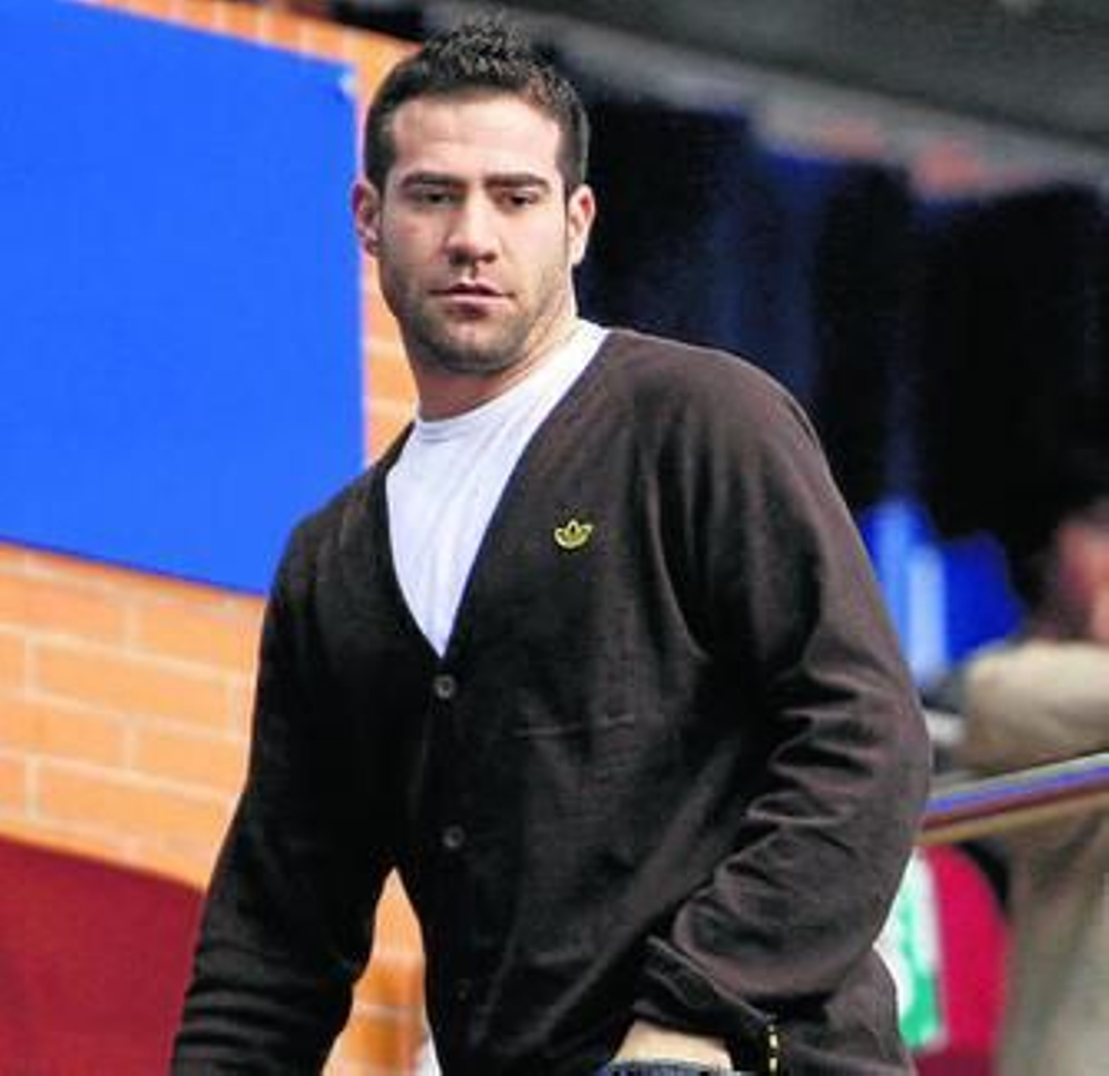 Cabezas, ayer, en el palco del Martín Carpena.