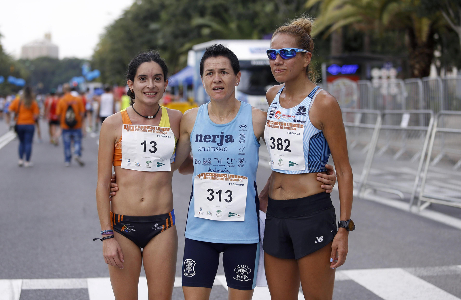 Imagen del podio femenino, con Chiclana a la cabeza