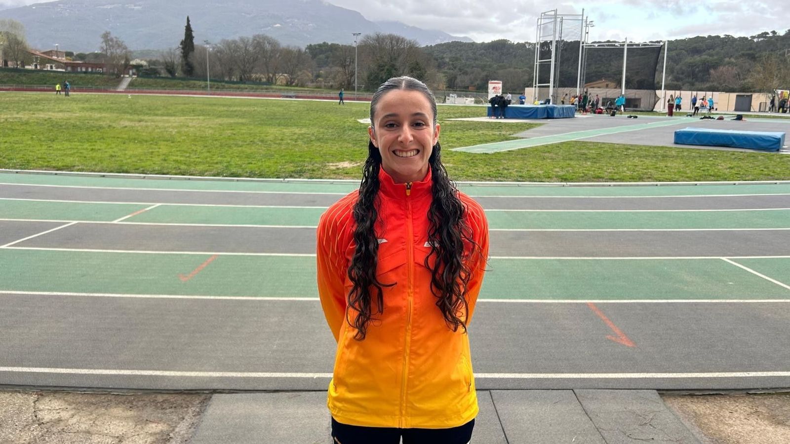 La algecireña Marina Delgado, con los colores de España.