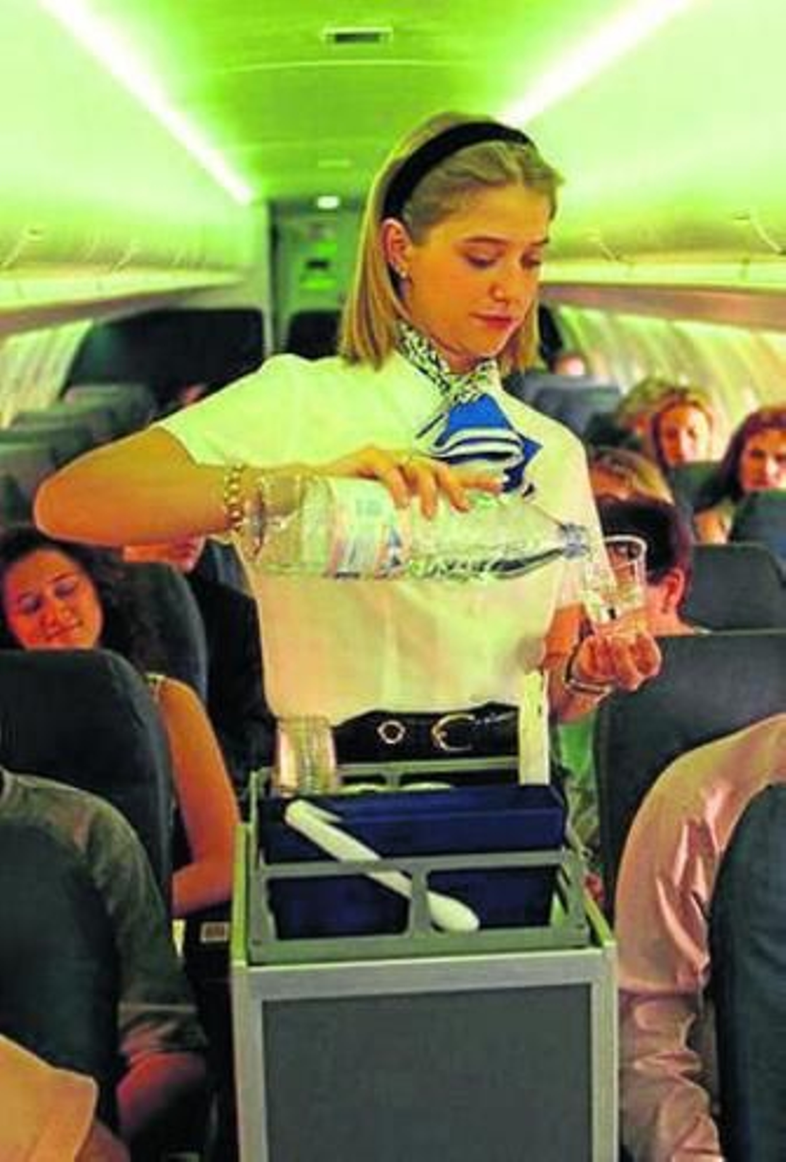 Una azafata de cabina.