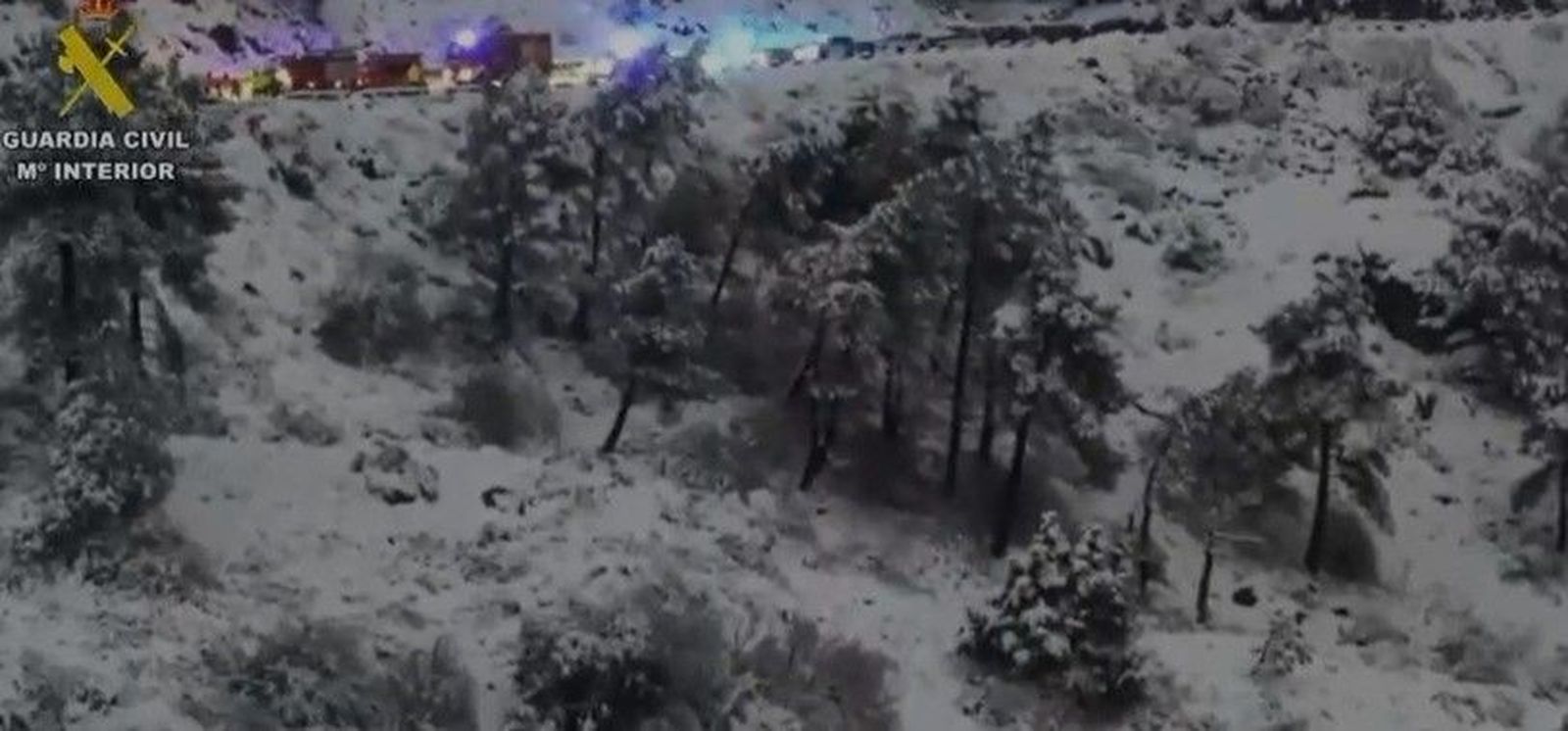 El lugar desde el que ha caído el quitanieves.