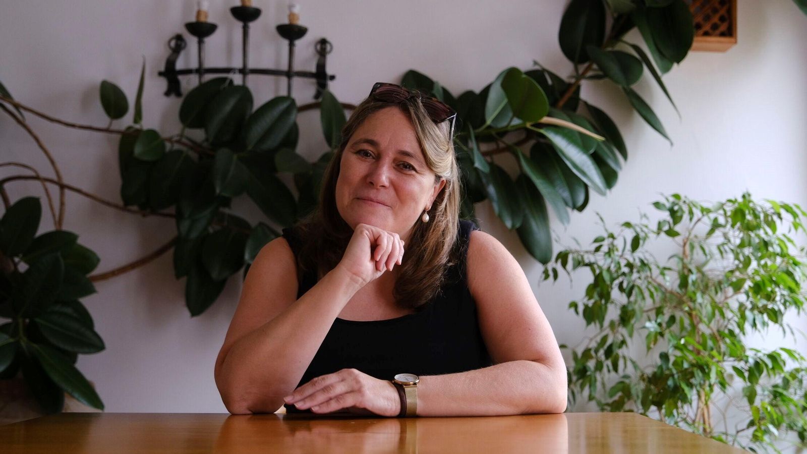 Marta Infante en el hotel Los Arcos, su hogar durante los días del festival de Vélez Blanco.