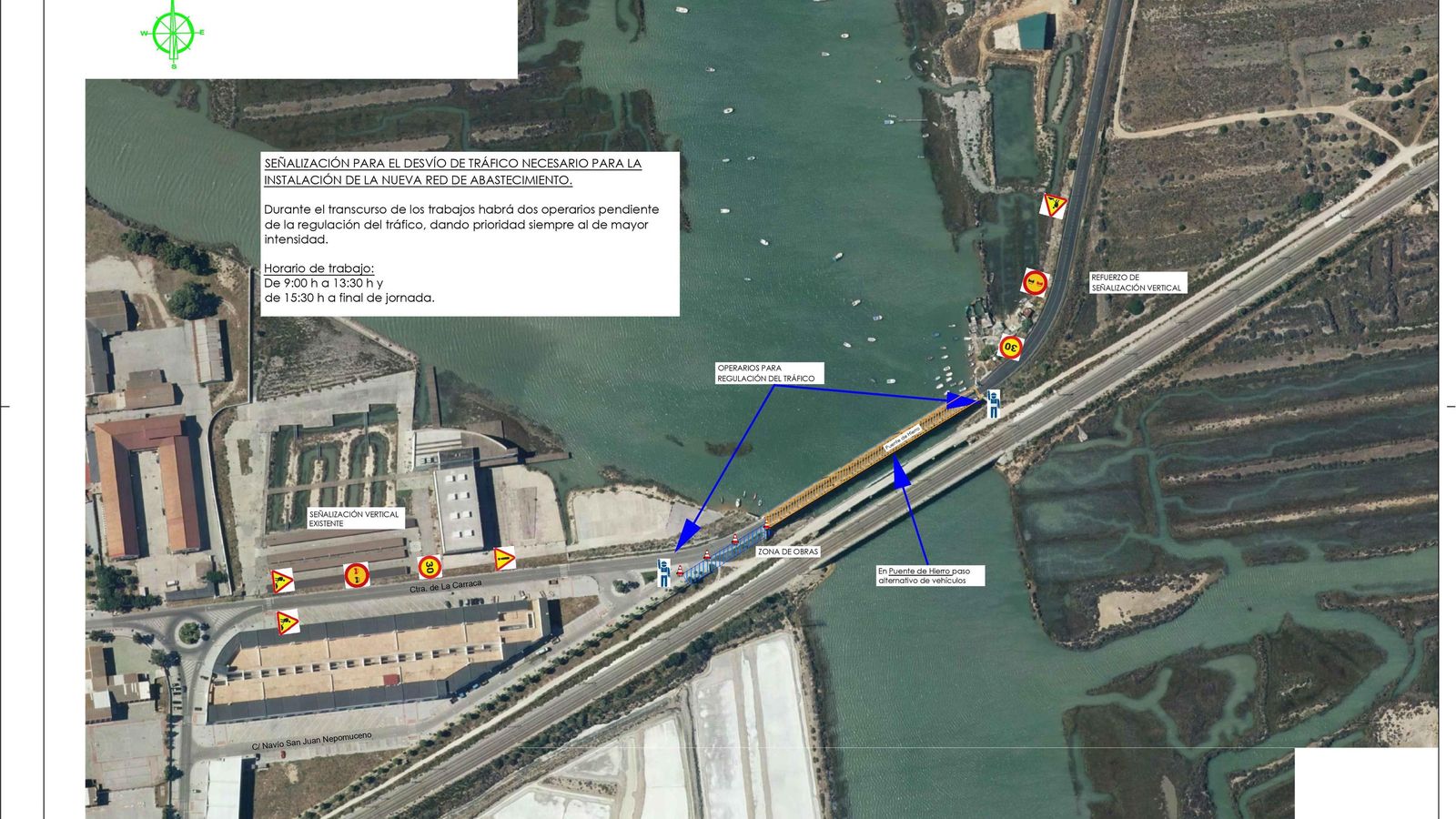 Corte de tráfico en Puente de Hierro previsto la próxima semana.