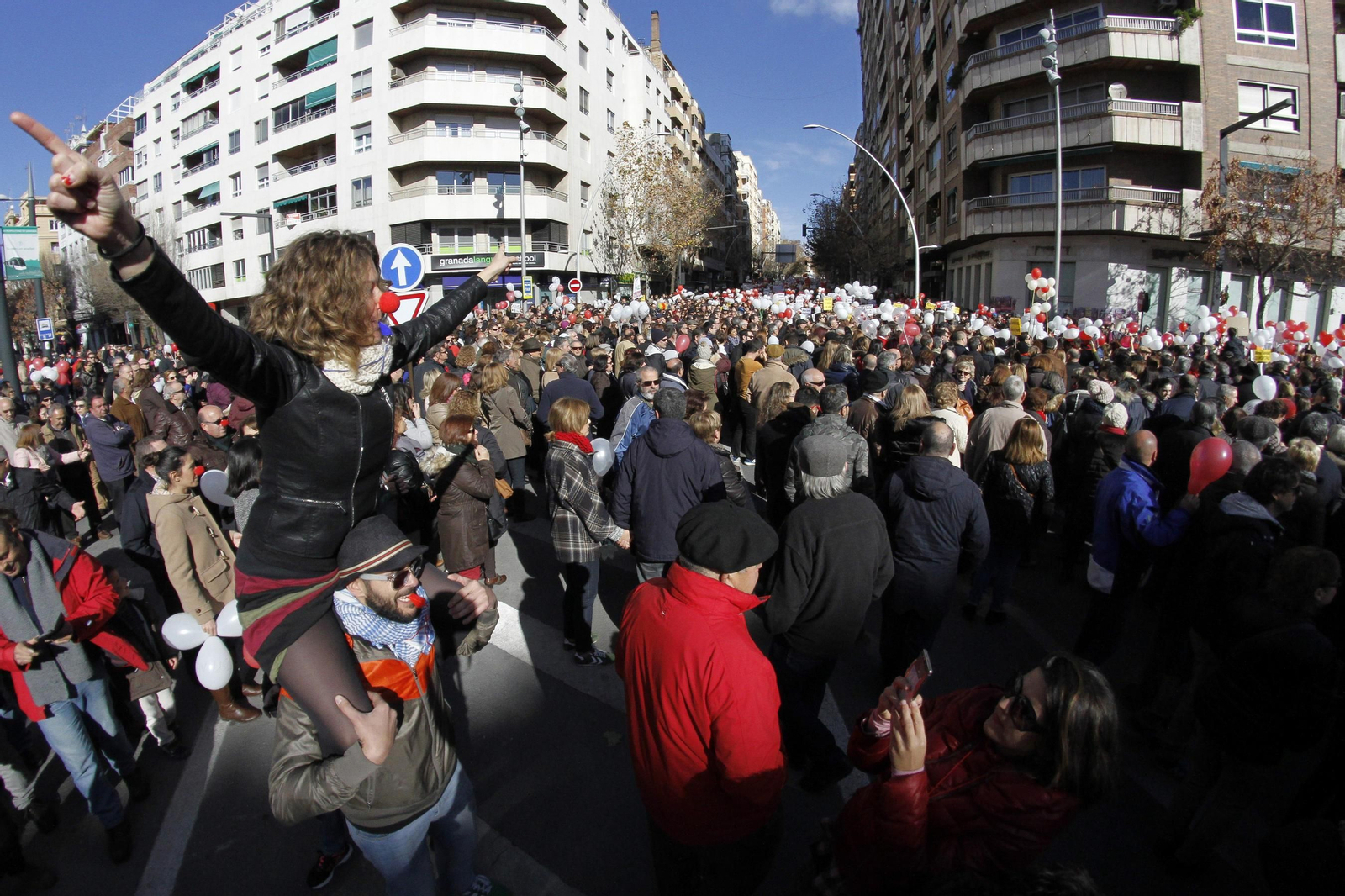 La marea blanca, en Granada