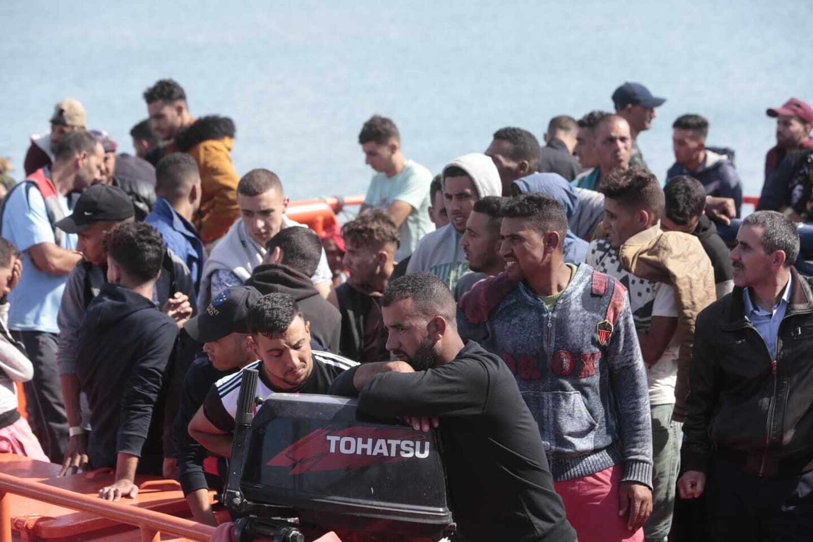 Llegada de una patera a Puerto América