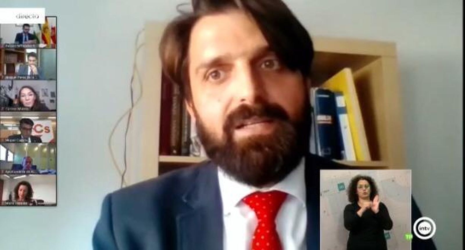 El portavoz de Vox, durante una intervención plenaria