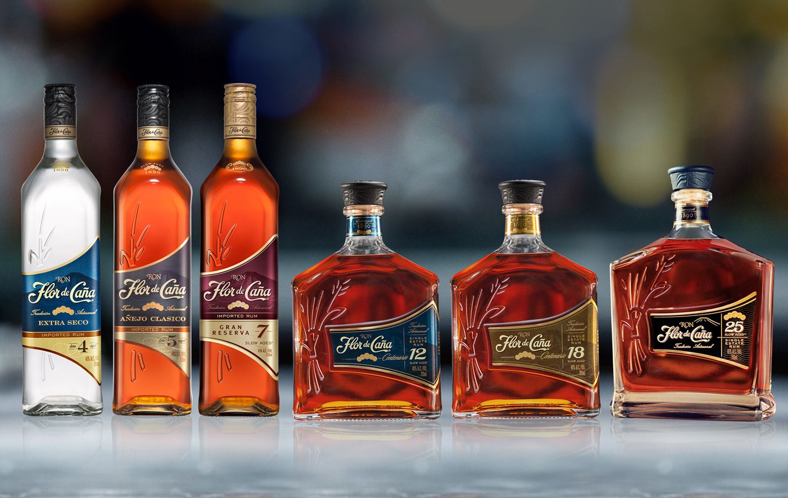 El ron 'Flor de Caña', en varios de sus formatos.