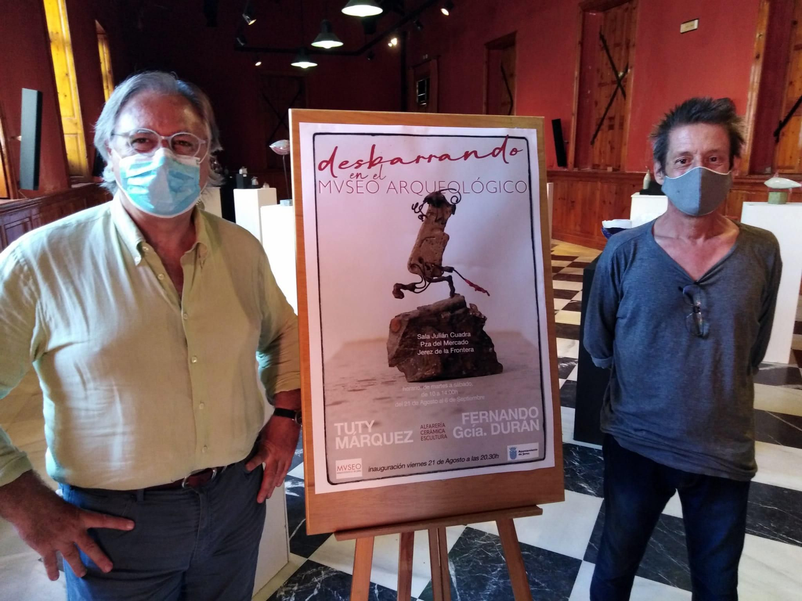 Francisco Camas y Fernando García Durán, en la Sala Sala Julián Cuadra.