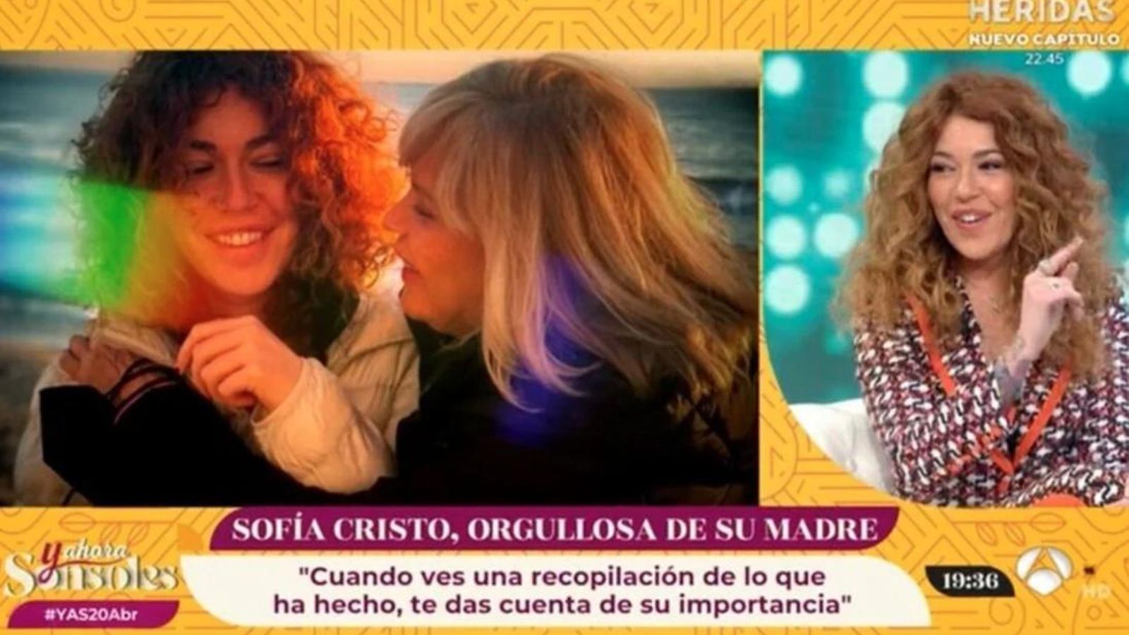 Sofía Cristo en 'Y ahora Sonsoles' hablando sobre su madre Sofía Cristo en 'Y ahora Sonsoles' hablando sobre su madre