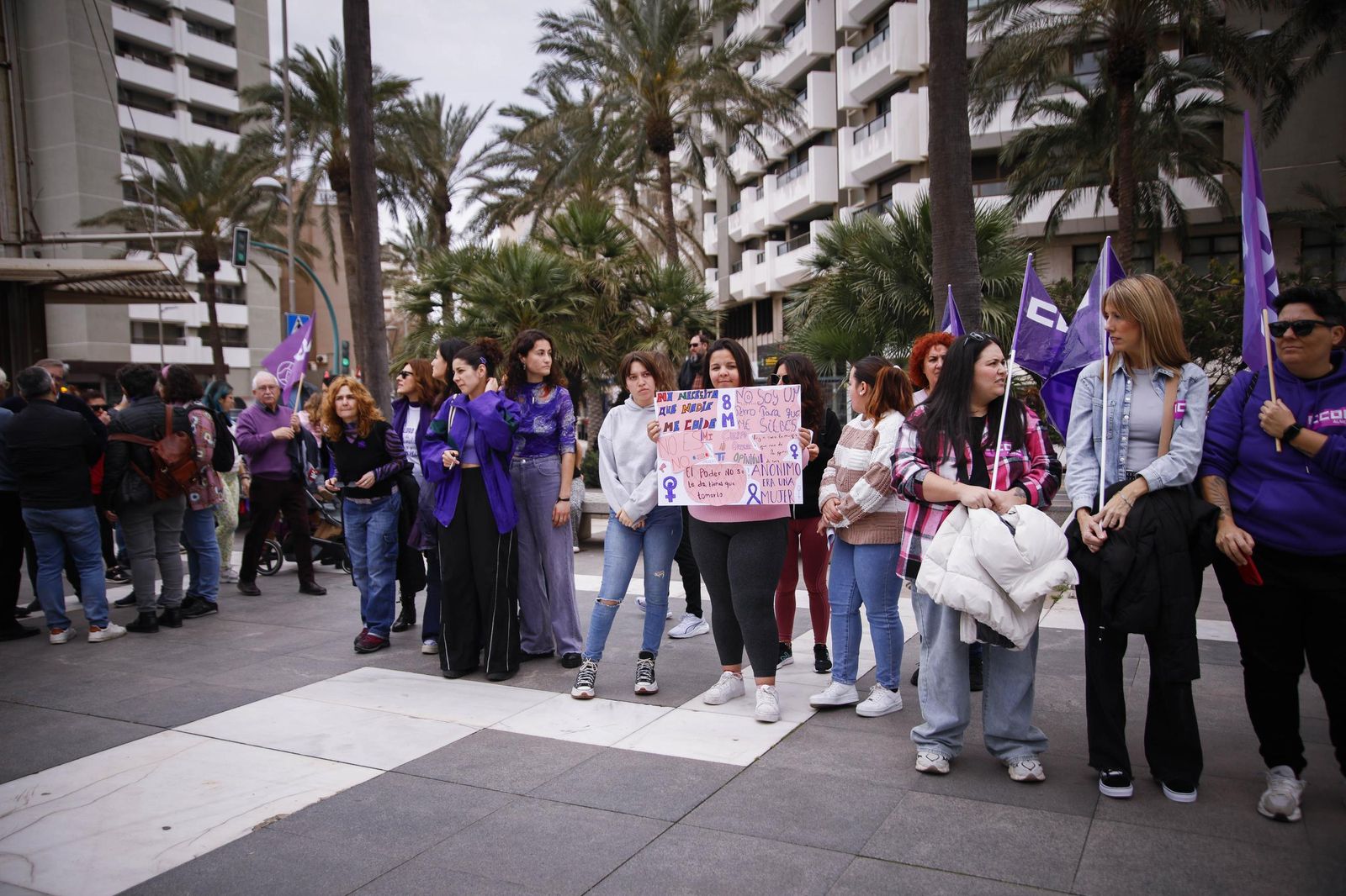 Las imágenes de la manifestación realizada por la Plataforma de Acción Feminista en Almería
