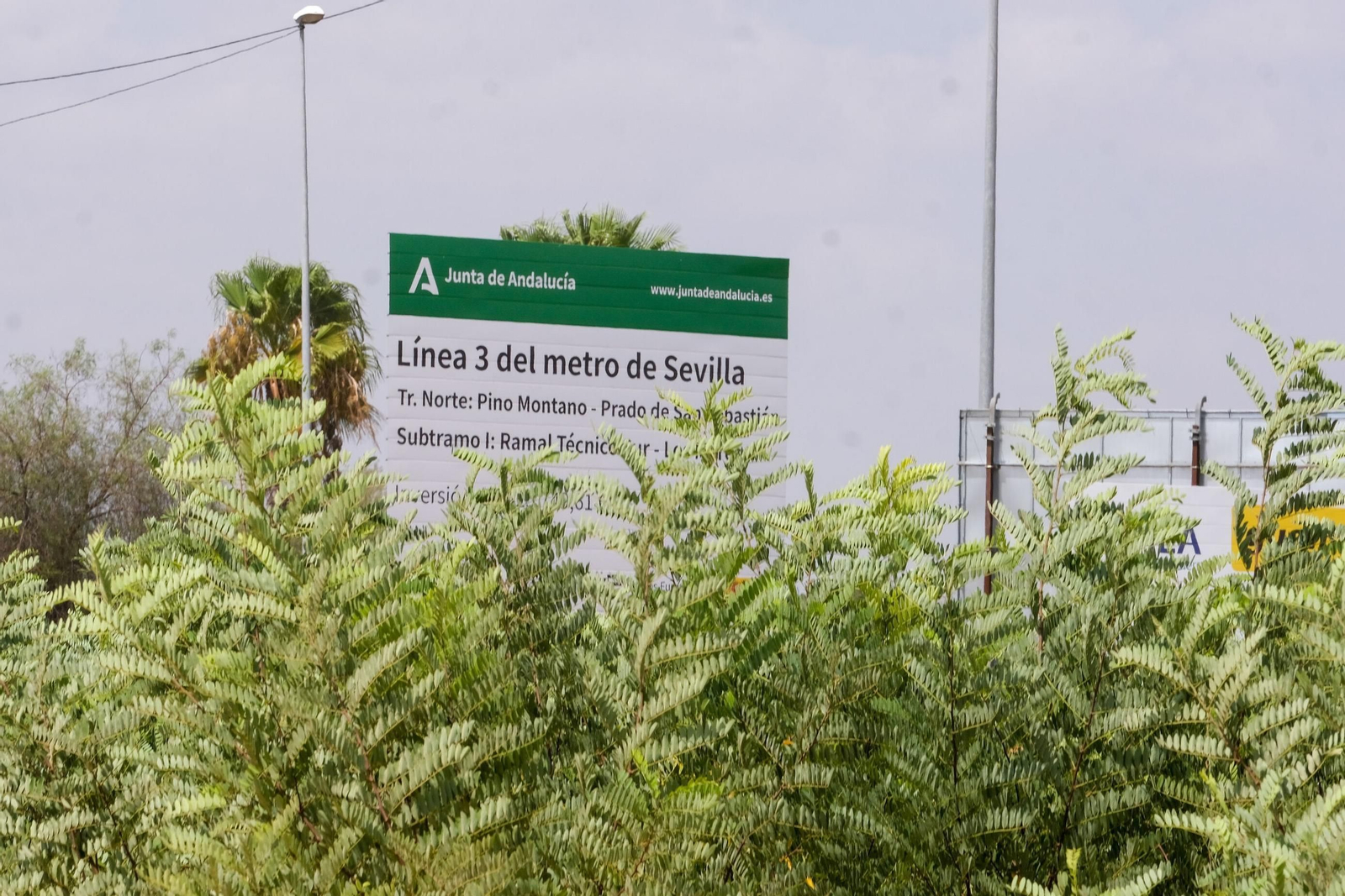 Así avanzan las obras del Metro de Sevilla en Pino Montano