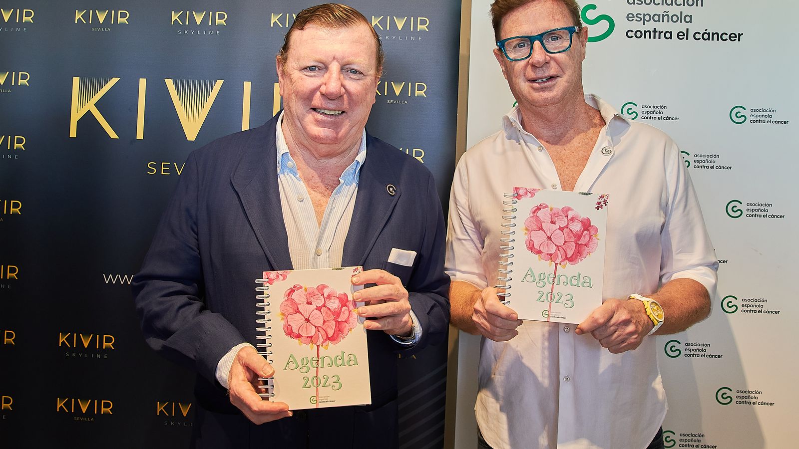 César y Jorge Cadaval, Los Morancos, durante la presentación de la Agenda Solidaria