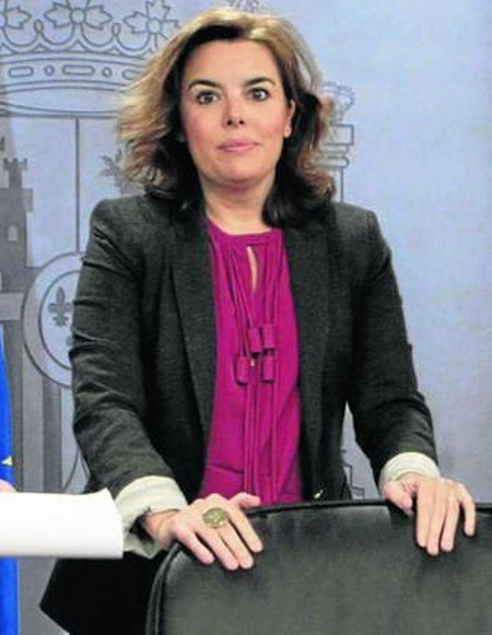 Fernández Díaz y Pedraza, durante la reunión que mantuvieron ayer en la sede de Interior.