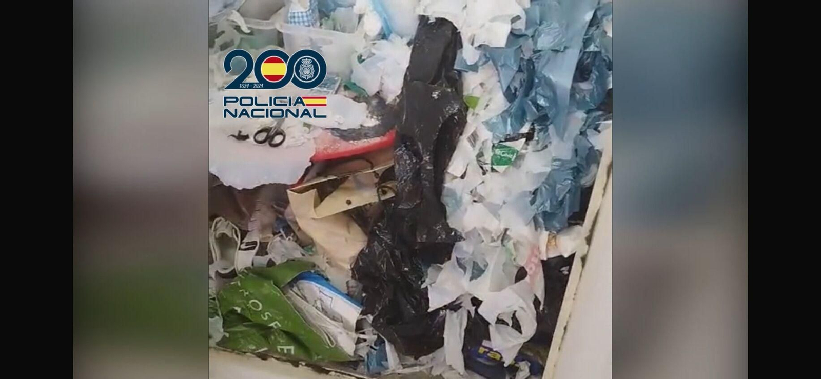 Cuarto en el que se escondía parte de la droga incautada en la vivienda del centro de Cádiz