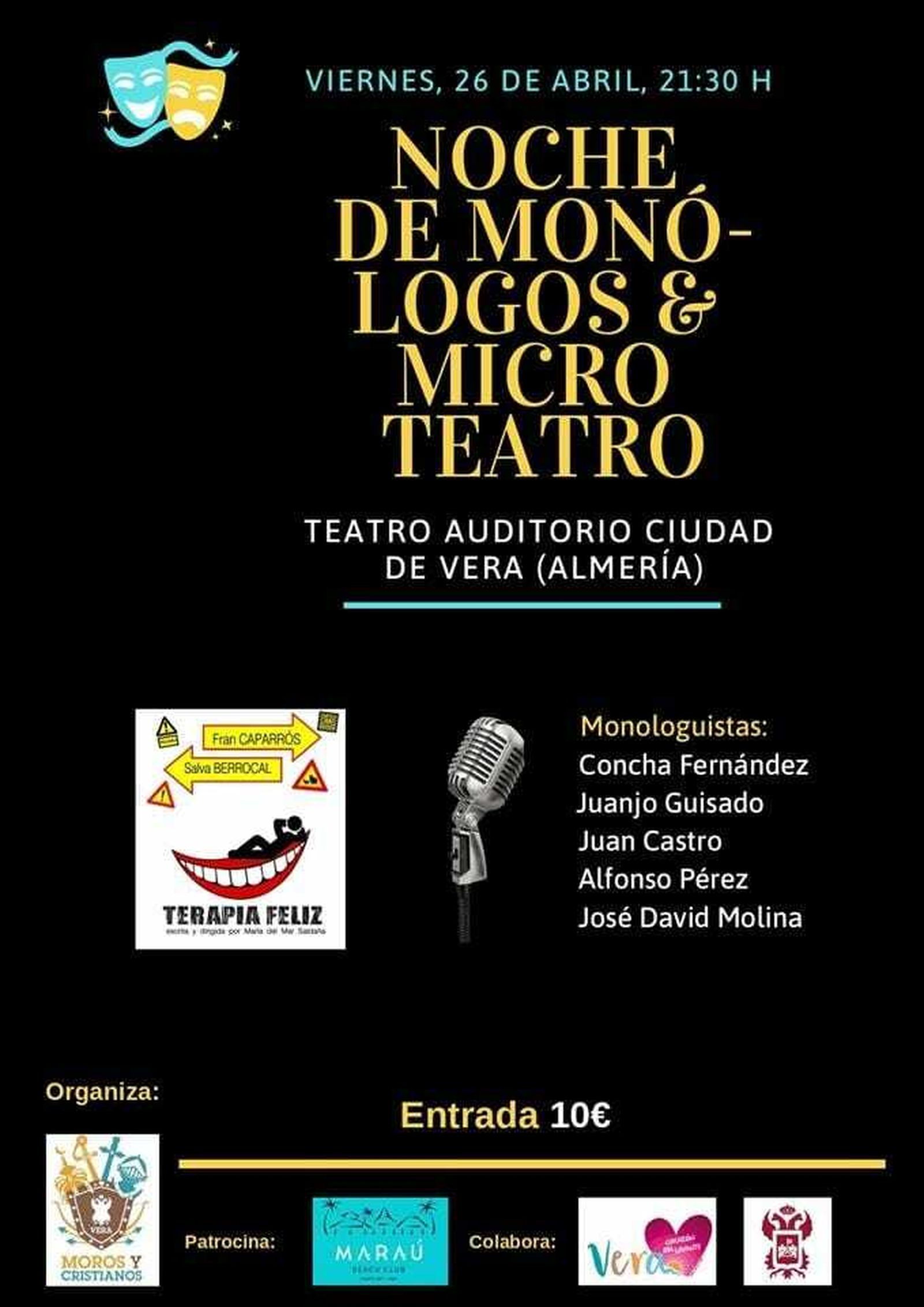 Cartel del evento de esta noche en Vera.