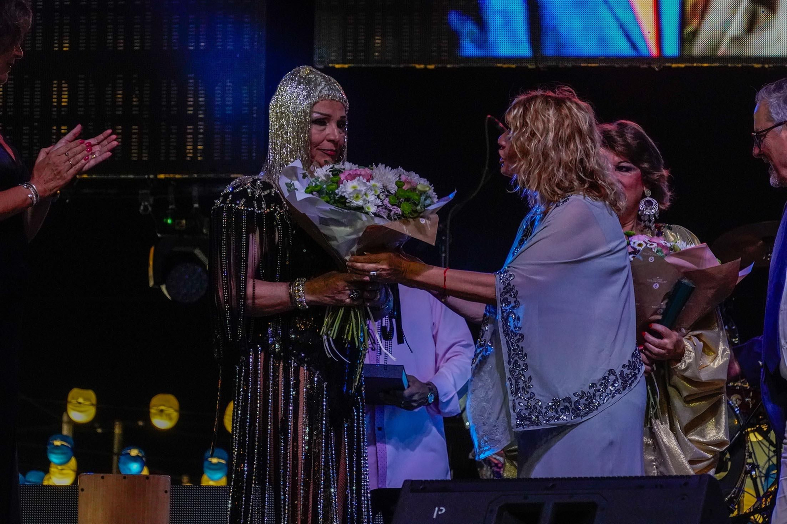 Imágenes del homenaje a La Moni en la Caseta Municipal en Colombinas