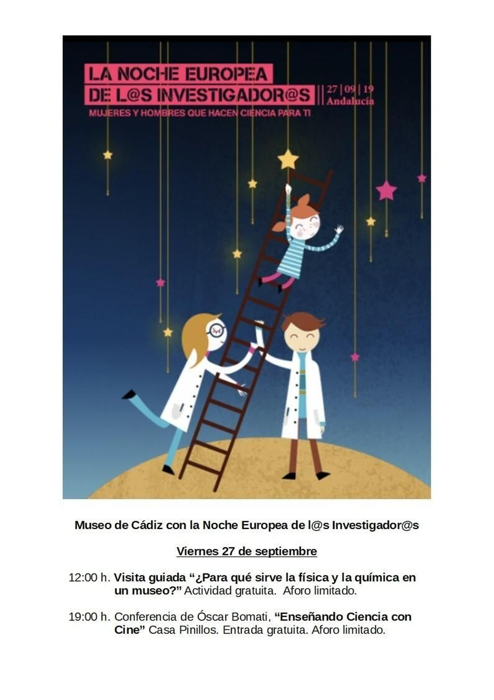 Cartel de la Noche Europea de los Investigadores