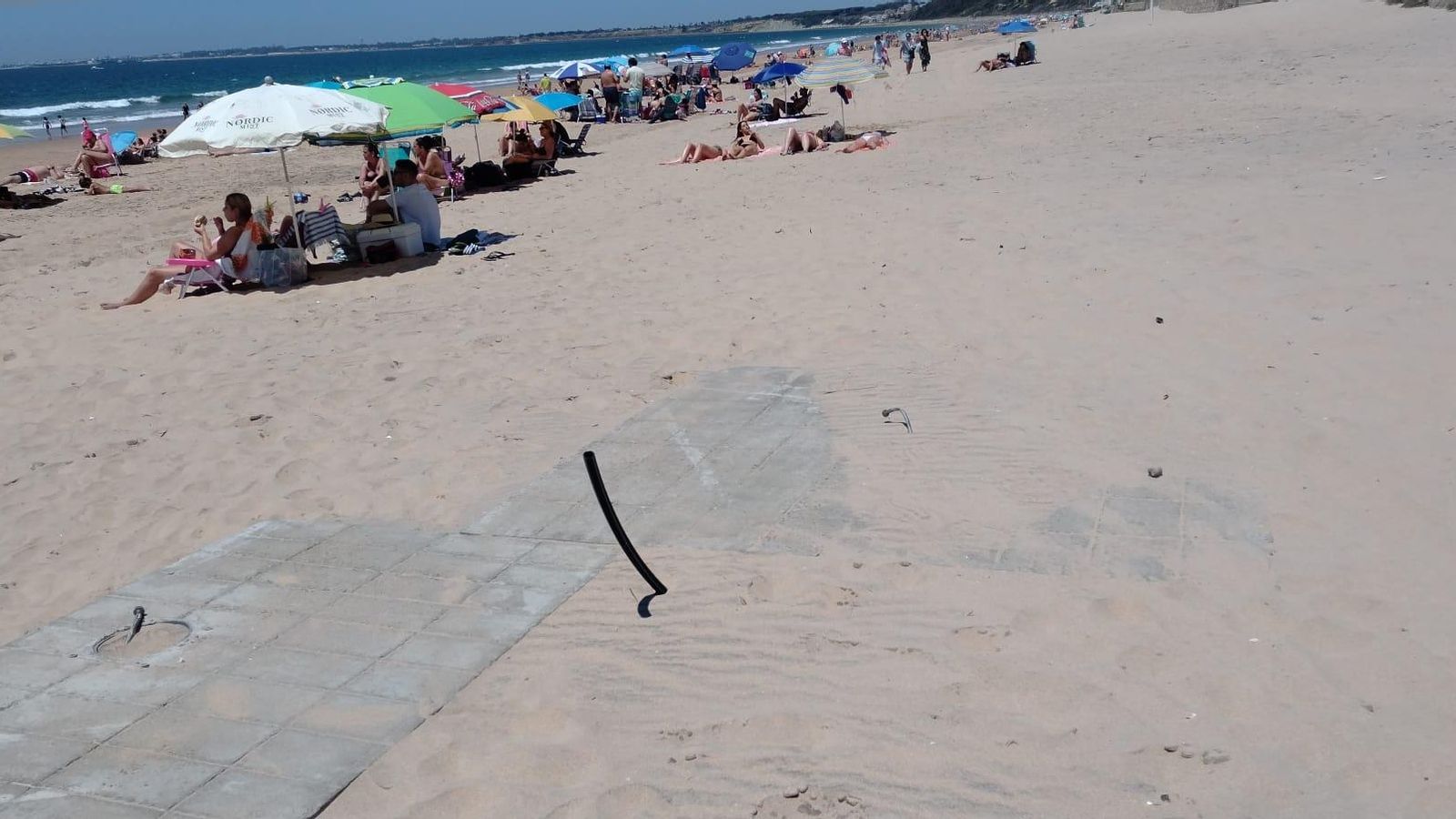 Una de las plataformas donde solían ubicarse las duchas.