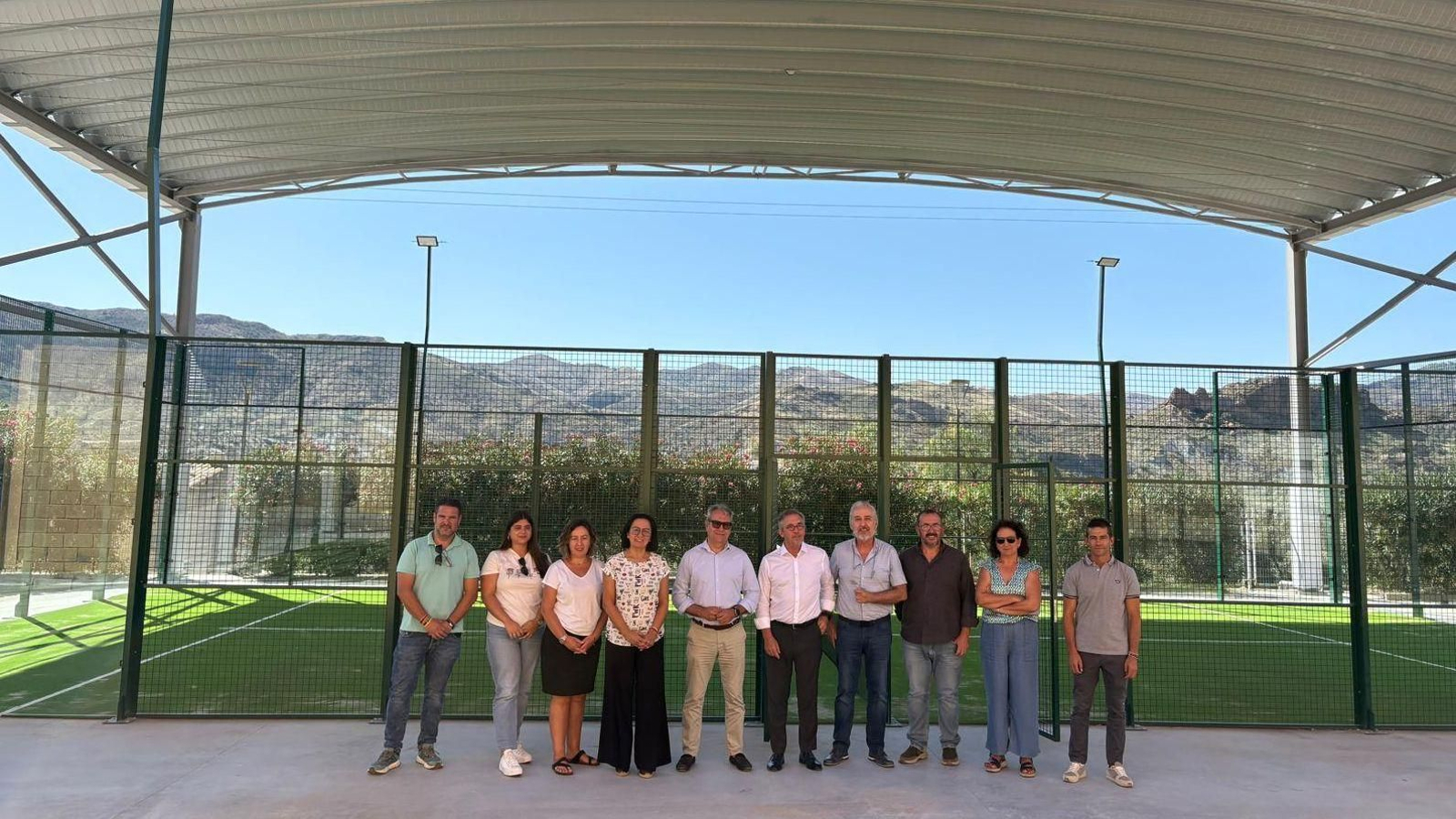 Momento de la inauguración de las pistas de pádel.