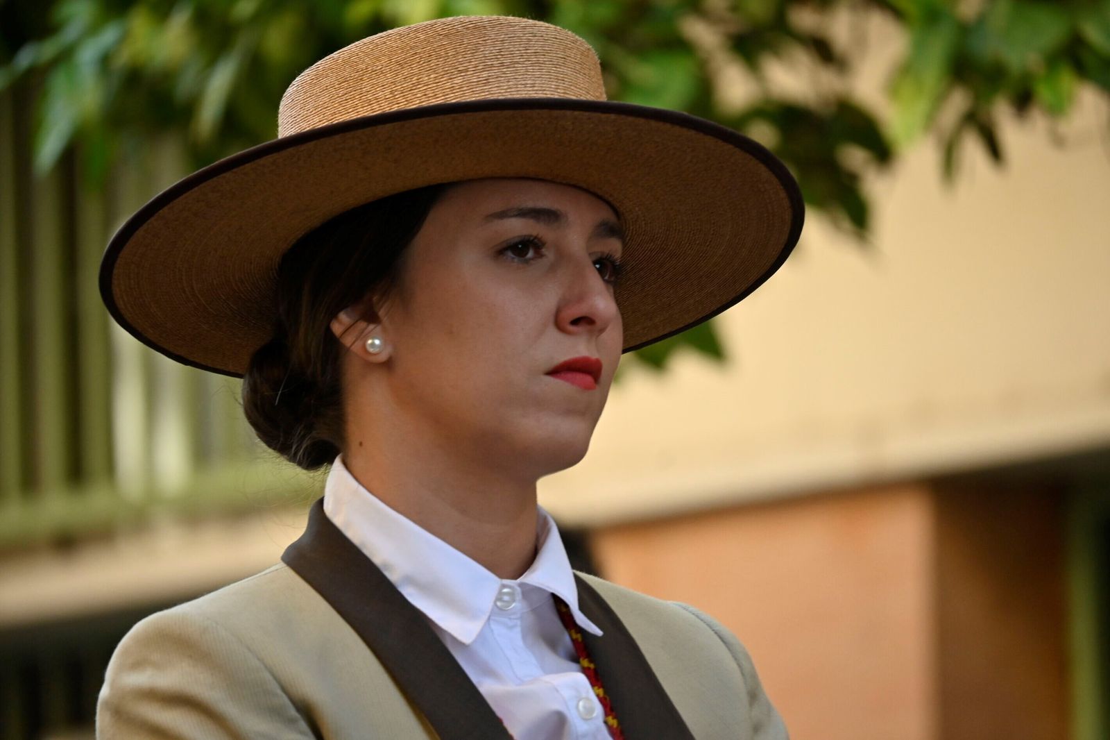 Imágenes de los peregrinos de la Hermandad de Emigrantes en su salida por las calles de Huelva