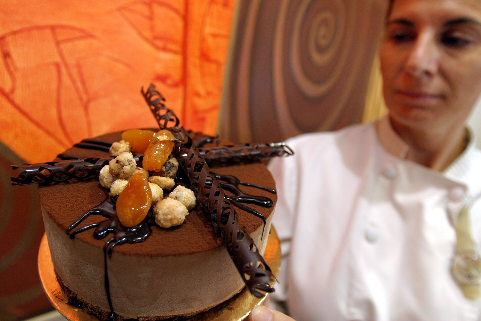 Una tarta pequeña en una imagen de archivo