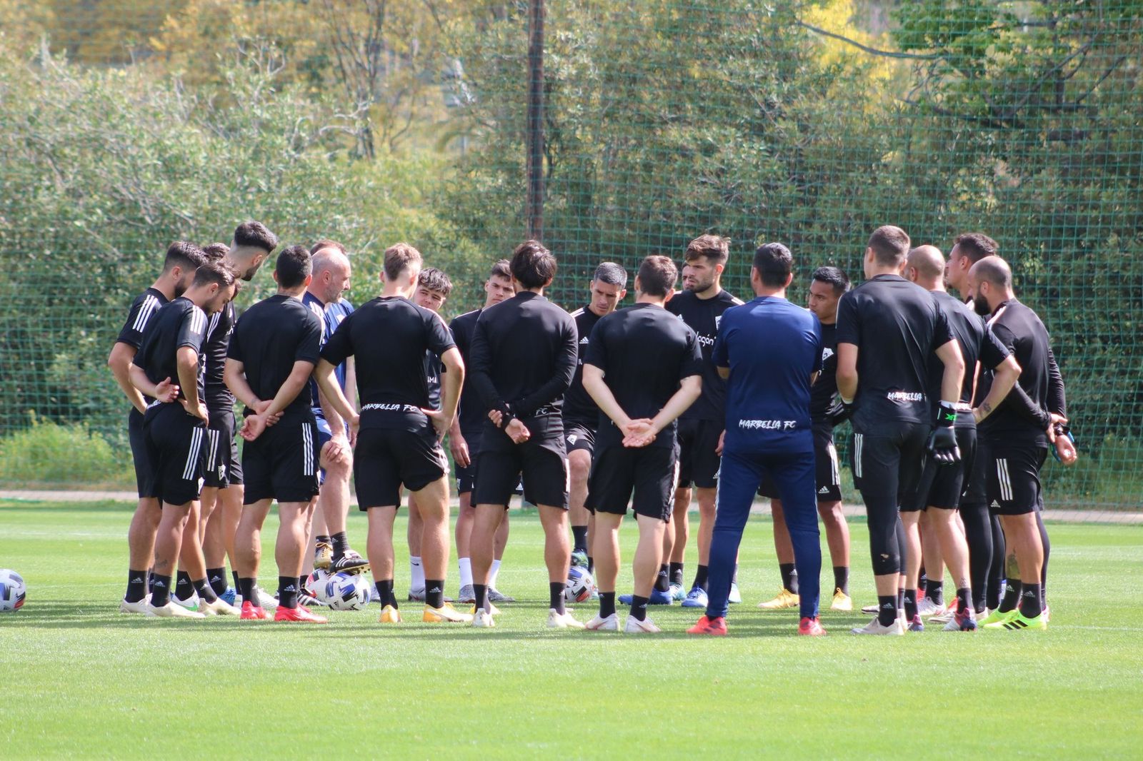 Entrenamiento del Marbella FC.