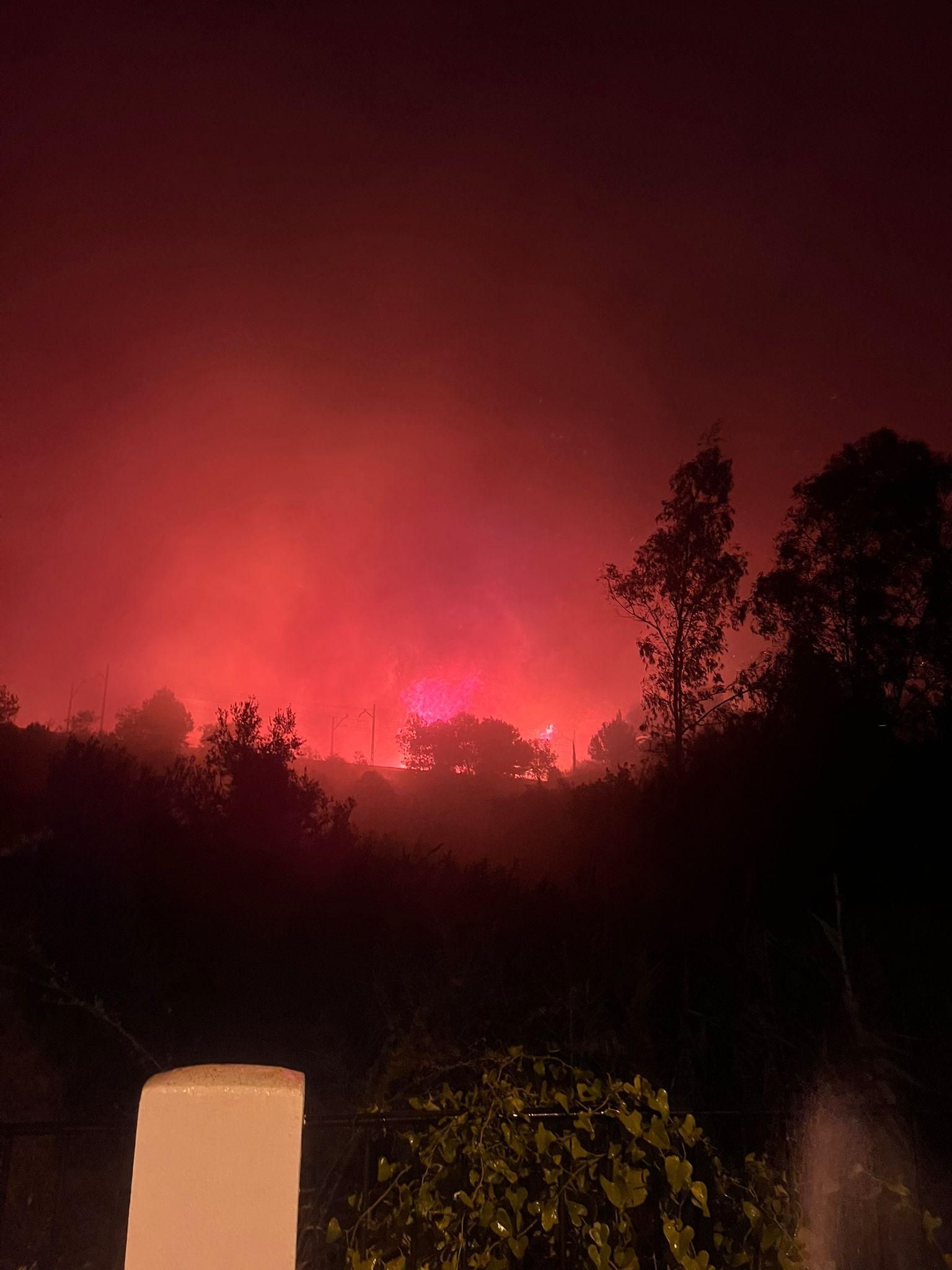 Así ha vivido un vecino el incendio en Benalmádena:  "Me he librado por los pelos, a cien metros tenía el fuego"