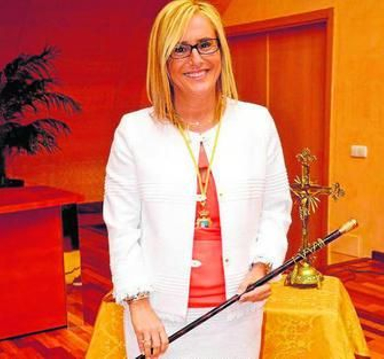 Ana Mula, ayer, tras ser investida alcalde.