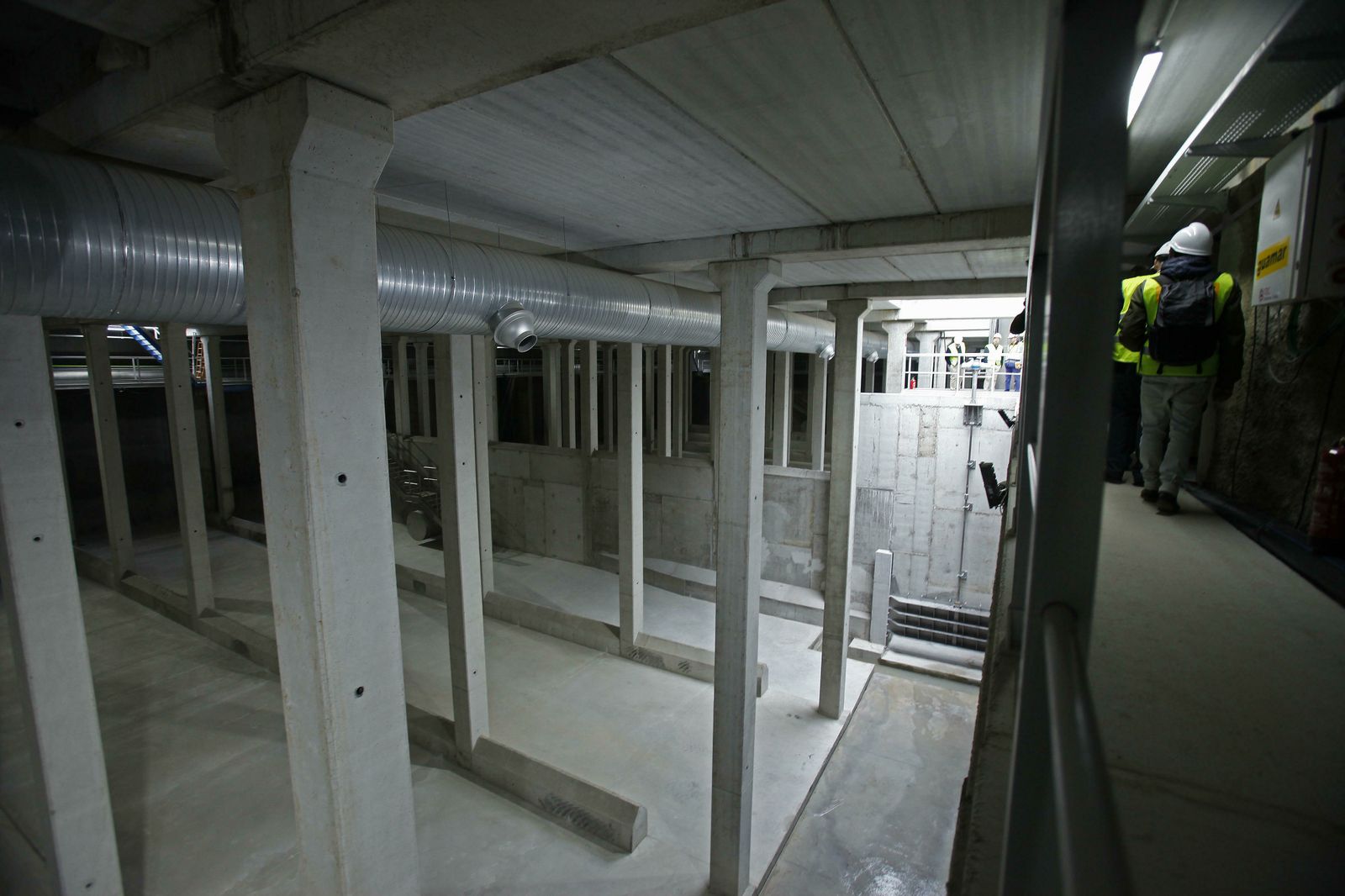 Las imágenes de la visita a las obras del tanque de tormentas de Kansas City