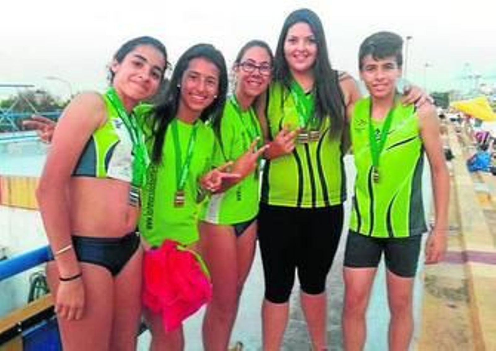 Las onubenses del Club La Inmaculada sumaron seis medallas en total.