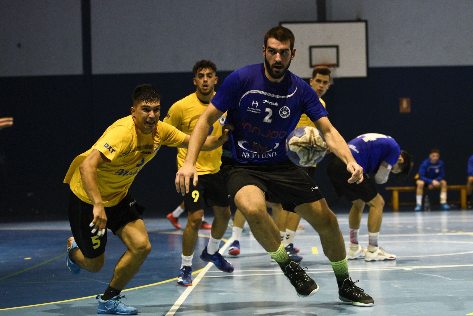 El BM Maracena, en un encuentro de la pasada temporada contra el Melilla