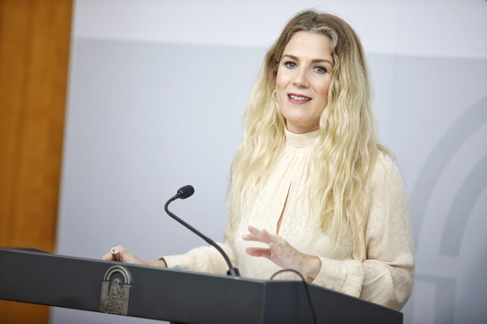 Ana Mestre durante una rueda de prensa.