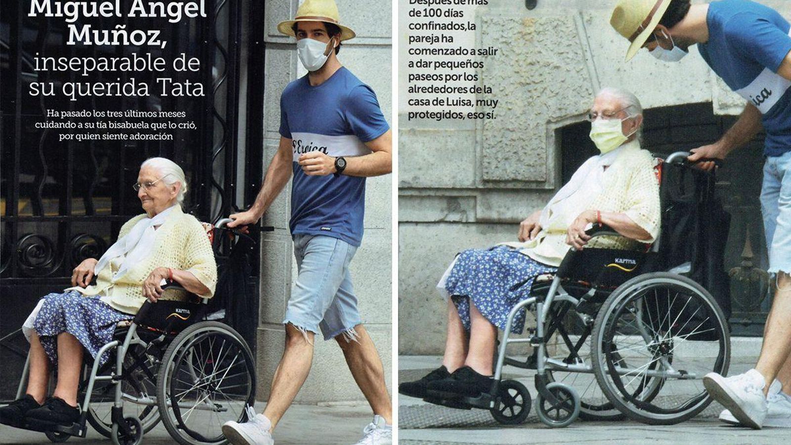 El actor y su Tata, dando sus primeros paseos por los alrededores de la casa de ella.