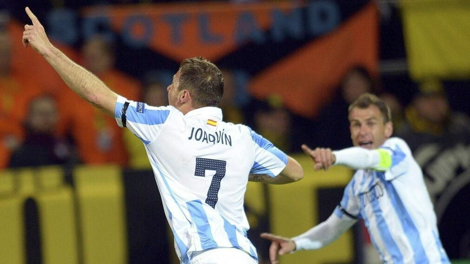 Las imágenes del Borussia Dortmund-Málaga, que cumple siete años.