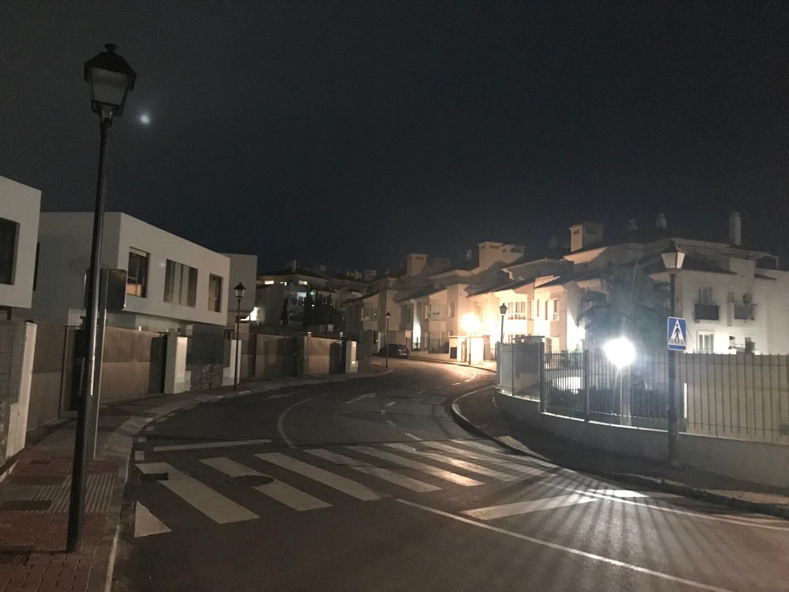 La calle Orfebres a oscuras.