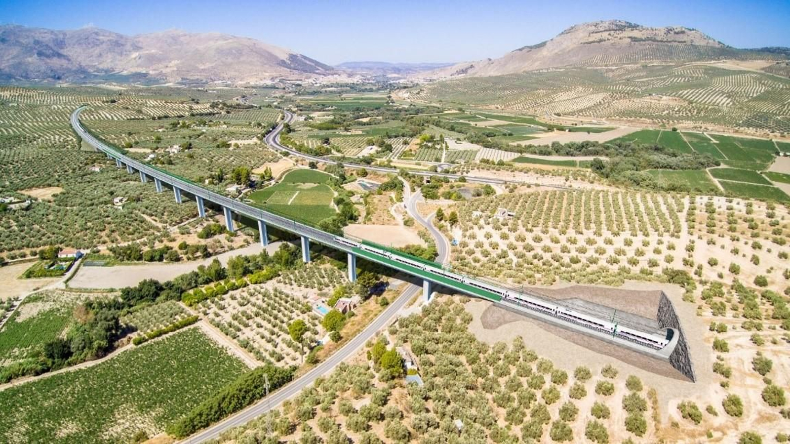 Reproducción del futuro viaducto de Salar