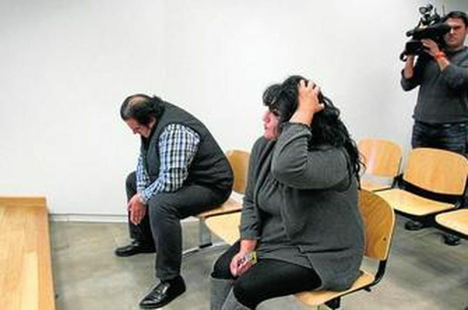 Raquel durante uno de los juicios a los que fue sometida